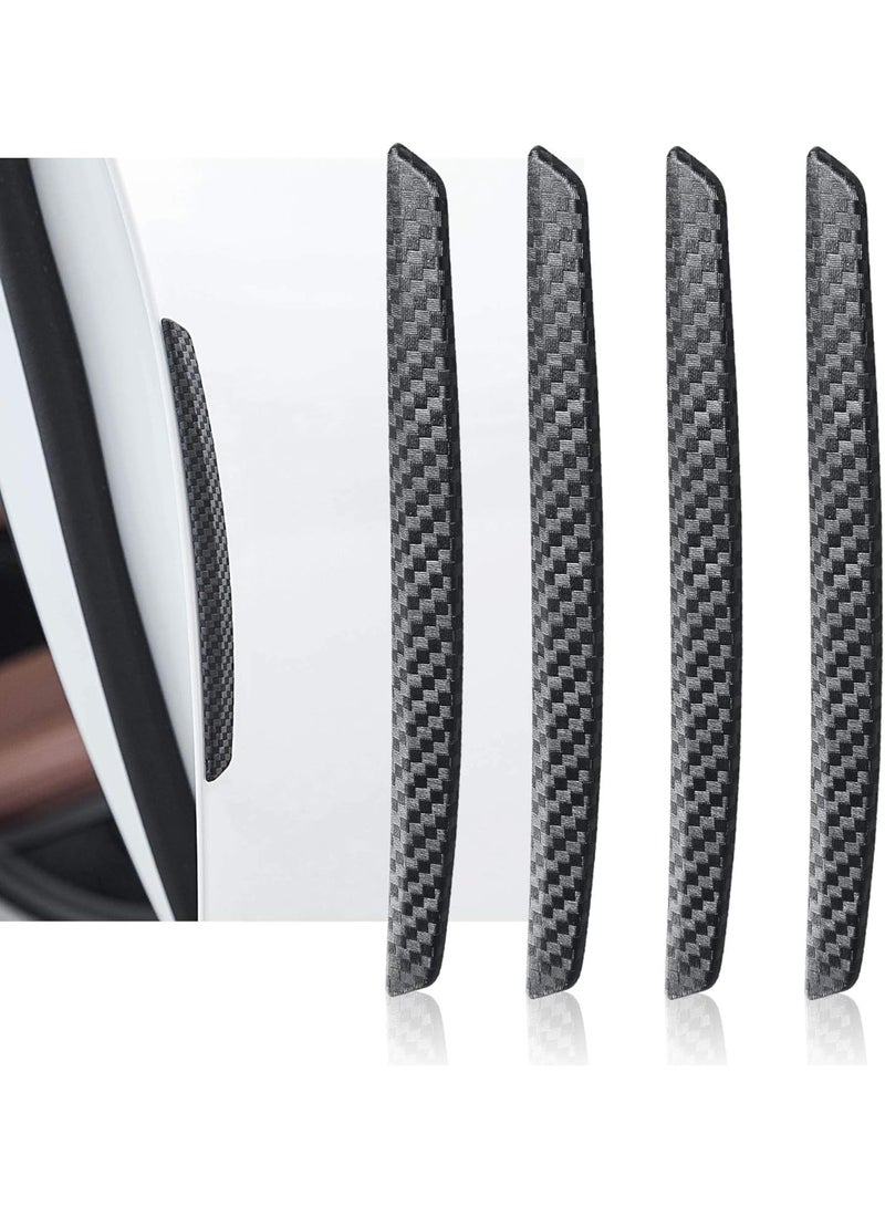 4 أجهزة كمبيوتر شخصية باب السيارة مضادة للاصطدام الشريط حافة الباب الحراس مكافحة فرك حامي تقطيع ألياف الكربون نسيج باب السيارة زاوية حامي المضادة للخدش العالمي لجميع السيارات SUV (I) - Image 1